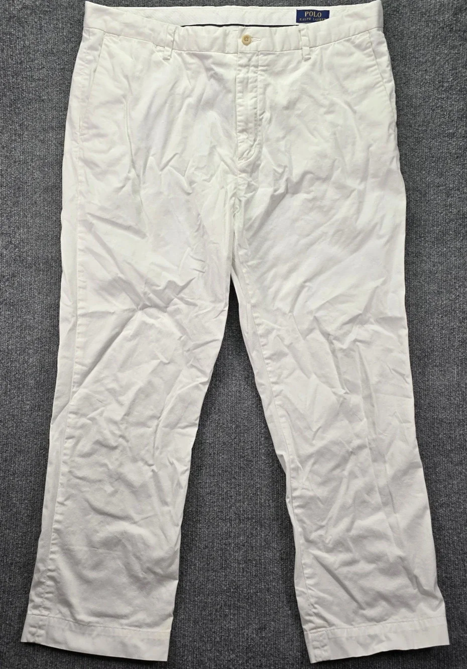 Polo Ralph Lauren Pants Mens 36x30 (36x29) White Stretch Classic Fit Chinos